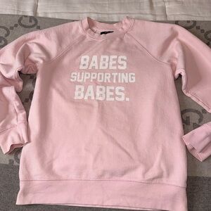 Brunette The Label Pink 'Babes Supporting Babes' Sweater